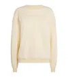 Mm Max Mara Cotton-blend Mogol Sweatshirt In White