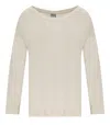Mm Max Mara Dandy Beige Crewneck Sweater In Neutral