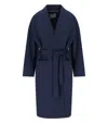 Mm Max Mara Diletta Blue Belted Coat In Blue