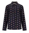 Mm Max Mara Disco Blue Patterned Shirt In Blue