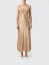 Mm Max Mara Dress  Woman Color Beige In Animal Print