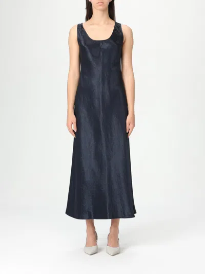 Mm Max Mara Satin Bias-cut Maxi Dress In ブルー