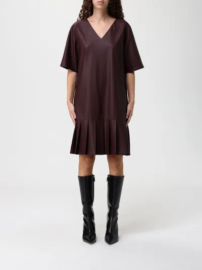 Mm Max Mara Dress  Woman Color Red Purple In Burgundy