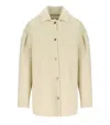 Mm Max Mara Cotton-blend Jersey Jacket In White