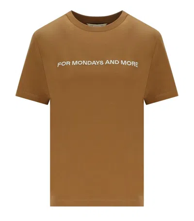 Mm Max Mara Exploit Brown T-shirt In Transparent