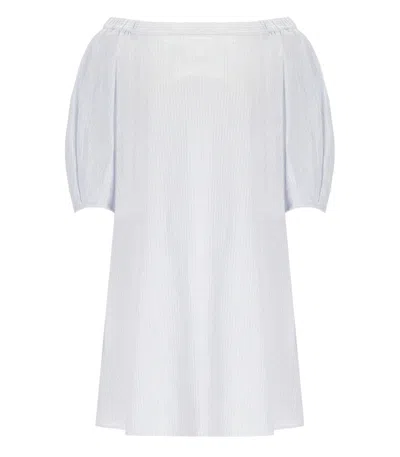 Mm Max Mara Fuggito Light Blue Dress