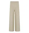 Mm Max Mara Hamburg Beige Knitted Pants In Sand