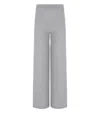 Mm Max Mara Hamburg Grey Knitted Trousers In Gray