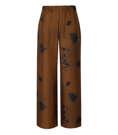 Mm Max Mara Helga Bronze Pants In Blue