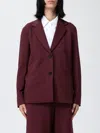 Mm Max Mara Jacket  Woman Color Burgundy In Burgundy