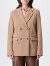 Mm Max Mara Jacket  Woman Color Camel In Brown