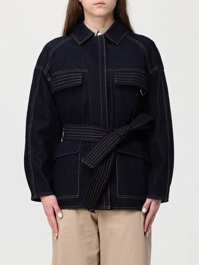 Mm Max Mara Jacket Woman  In Blue