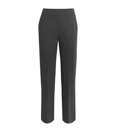 Mm Max Mara Jersey Cropped Jeff Trousers In Black