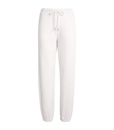 Mm Max Mara Jersey Drawstring Sweatpants In White