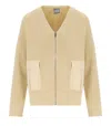Mm Max Mara Libero Cream Cardigan In Yellow