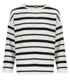 Mm Max Mara Locusta White And Blue Pullover In White
