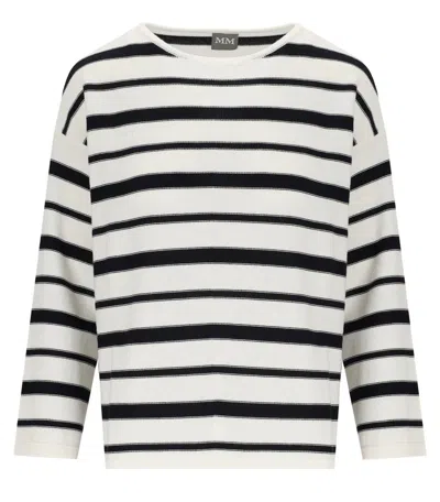 MM MAX MARA MM MAX MARA LOCUSTA WHITE AND BLUE PULLOVER