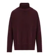 Mm Max Mara Mino Burgundy Turtleneck Sweater In Burgundy