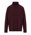 Mm Max Mara Mino Burgundy Turtleneck Sweater In Burgundy