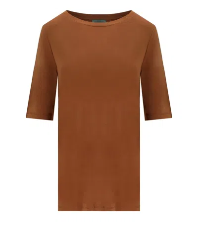 Mm Max Mara Mirto Rust Top In Brown