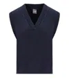 Mm Max Mara Max Mara Scafati Blue Knitted Vest In Blue