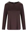 Mm Max Mara Moldava Borgogna Blouse In Brown