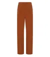 Mm Max Mara Ozono Rust Pants In Brown