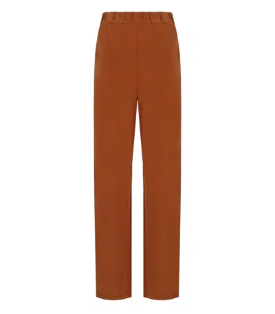 Mm Max Mara Ozono Rust Pants In Multi