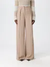 Mm Max Mara Pants  Woman Color Beige In Neutral