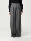 Mm Max Mara Pants  Woman Color Multicolor In Gray