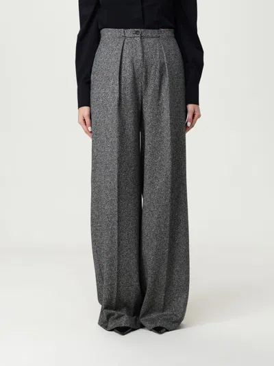 Mm Max Mara Pants  Woman Color Multicolor In Gray