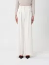 Mm Max Mara Pants  Woman Color White In White