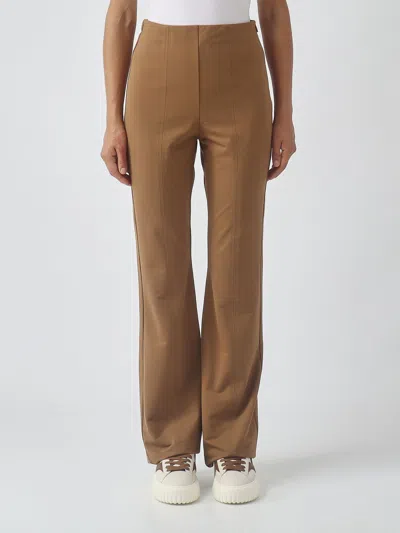 Mm Max Mara Pants Woman Color Camel In Brown