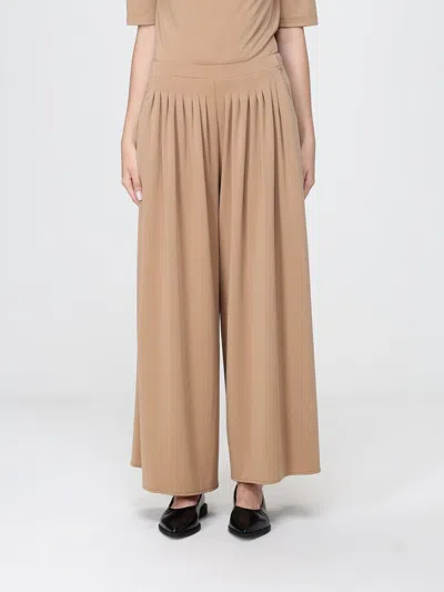 Mm Max Mara Pants Woman In Brown