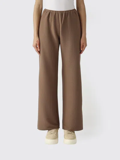 Mm Max Mara Pants Woman In Brown