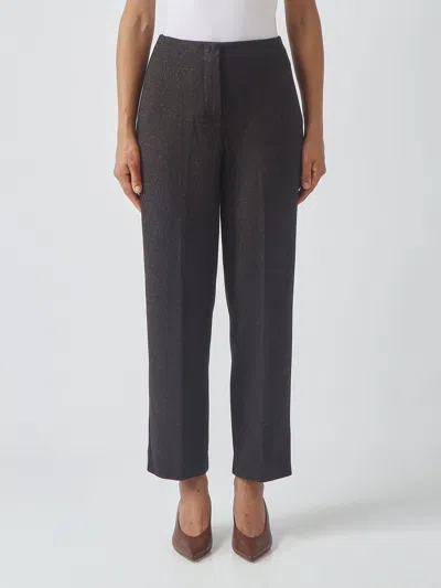 Mm Max Mara Pants Woman Color Dark In Black