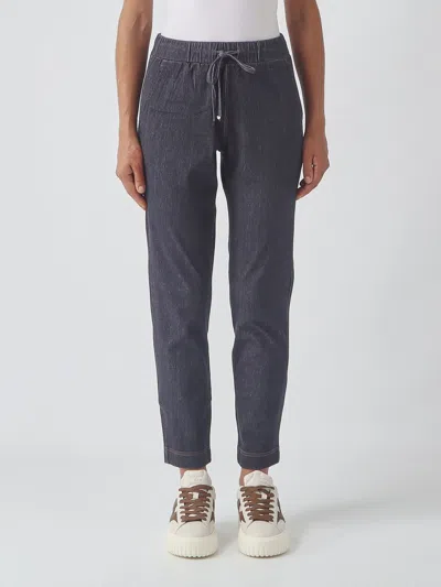 Mm Max Mara Pants Woman Color Denim In Multi