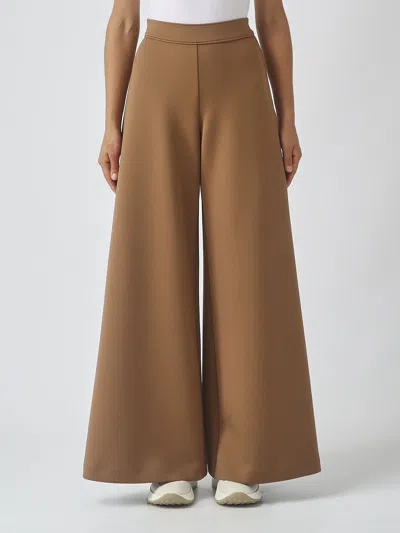 Mm Max Mara Pants Woman Color Hazel In Brown