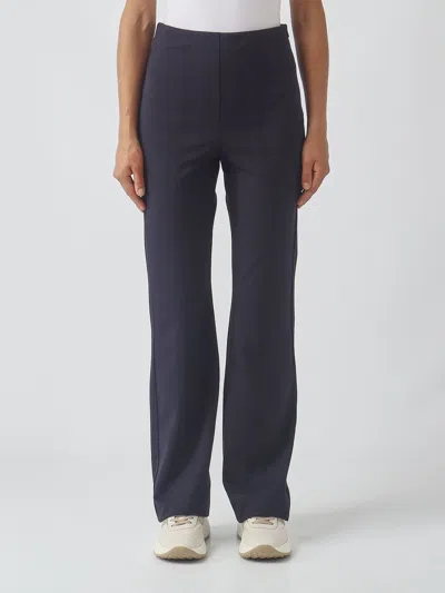 Mm Max Mara Pants Woman Color Navy In Blue