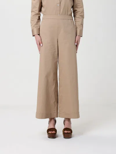 Mm Max Mara Pants Woman  In Brown