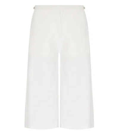 Mm Max Mara Piombo White Bermuda Shorts