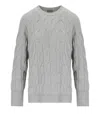 Mm Max Mara Quid Grey Crewneck Jumper In Gray