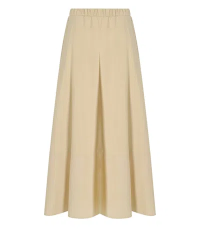 Mm Max Mara Ribes Beige Skirt In Multi