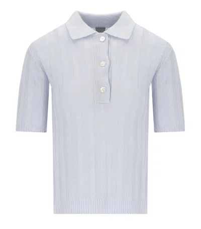 Mm Max Mara Rivetto Light Blue Polo Shirt