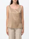 Mm Max Mara Top Woman Color Beige In Brown