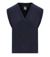 Mm Max Mara Max Mara Scafati Blue Knitted Vest In Blue