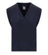 Mm Max Mara Scafati Blue Knitted Vest In Blue