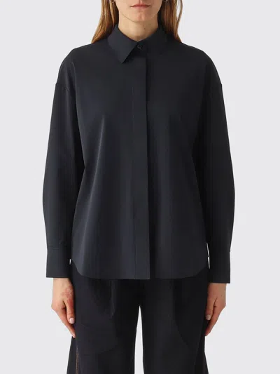 Mm Max Mara Shirt  Woman Color Blue In Black