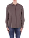 Mm Max Mara Shirts In Fango Marrone