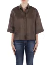 Mm Max Mara Shirts In Verde Scuro Verde